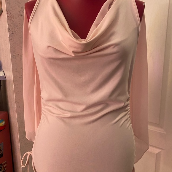 Rampage Y2K sleeveless cowl neck top with draped fabric that hangs over shoulder - Picture 2 of 9